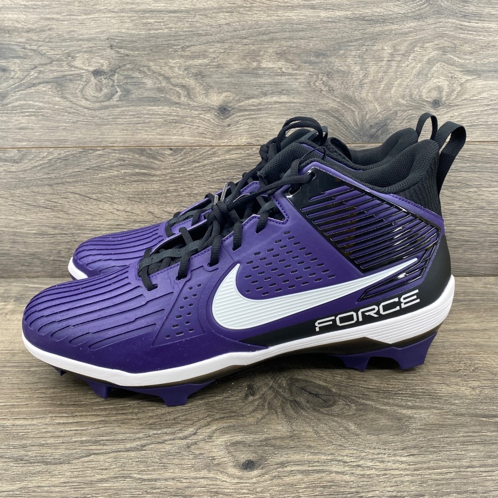 Nike Force Savage Pro Football Mens 16 Purple Black White Cleats DA5453-500